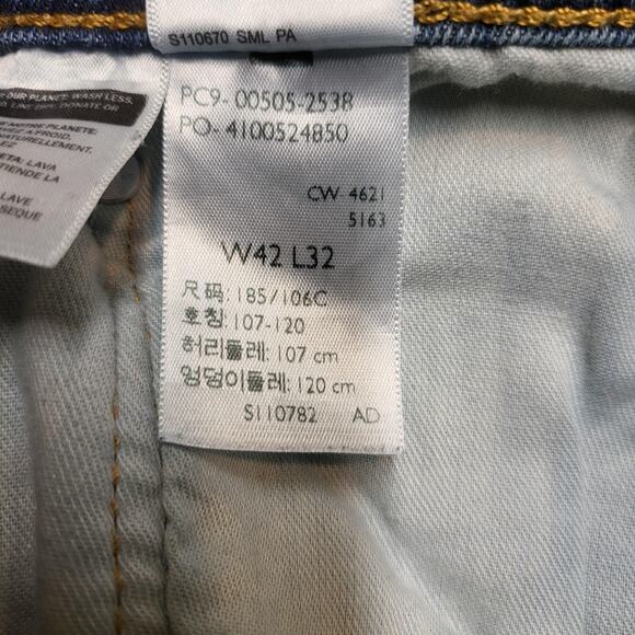 Levis 505 Jeans Mens 40x30 Blue Denim Straight Leg Medium Wash Classic Fit - Picture 5 of 10
